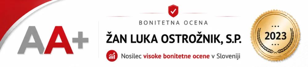 Bonitetna ocena AA+ za podjetje Žan Luka Ostrožnik, S.P.